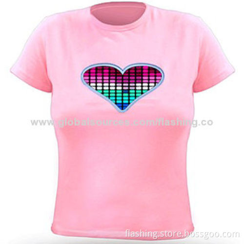 Hot Sale Custom LED T-shirt, Used for Night Cubs